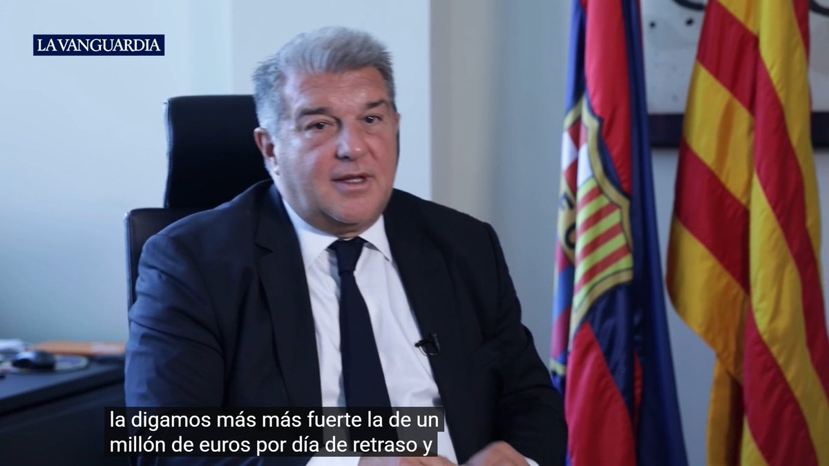 lambert_lu24's tweet photo. Laporta: The strongest penalty (to Limak) is 1 million euros for any day delayed. https://t.co/xdjoLvhn4M

Elena Fort: No, it doesn't work like that🤥https://t.co/X0jJDHCEly https://t.co/MIQLcK1qtR