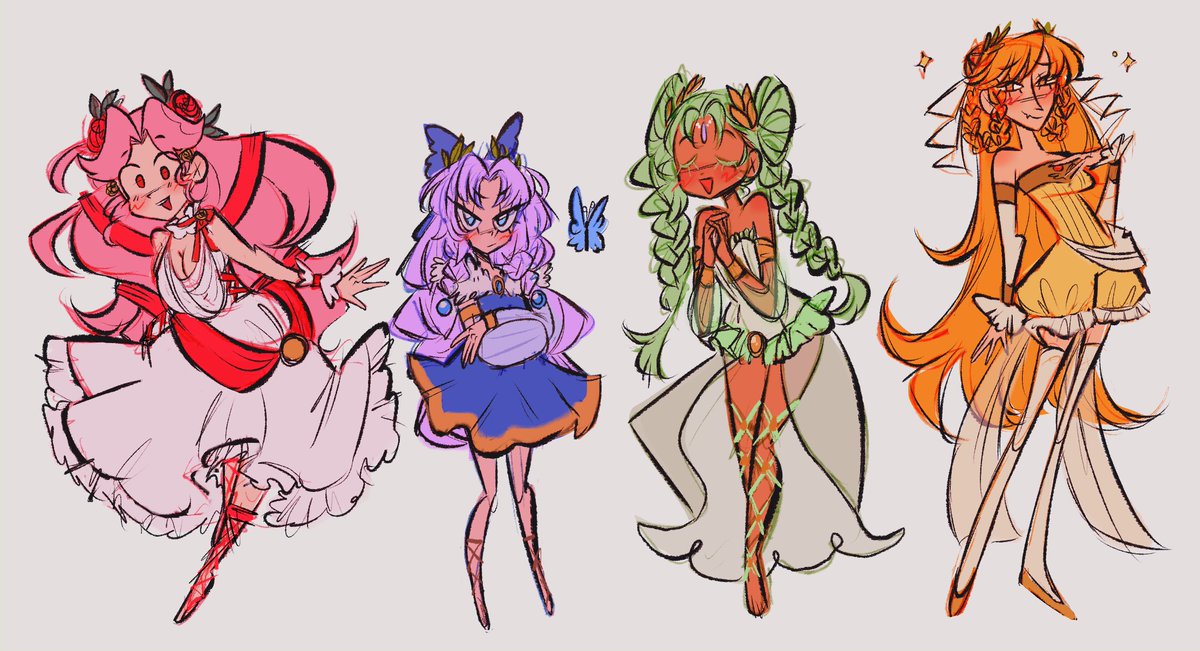 furinuwi's tweet photo. a little bit of style exploration with the limbo gals

🌹🦋🏺⚔️

#hellmaiden https://t.co/nNycPP0kET