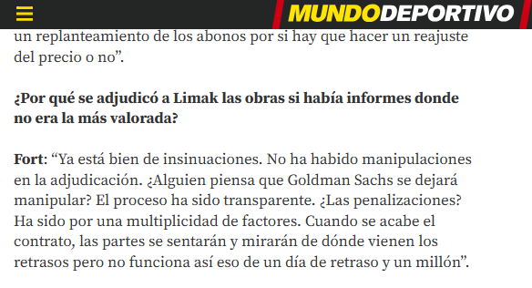 lambert_lu24's tweet photo. Laporta: The strongest penalty (to Limak) is 1 million euros for any day delayed. https://t.co/xdjoLvhn4M

Elena Fort: No, it doesn't work like that🤥https://t.co/X0jJDHCEly https://t.co/MIQLcK1qtR