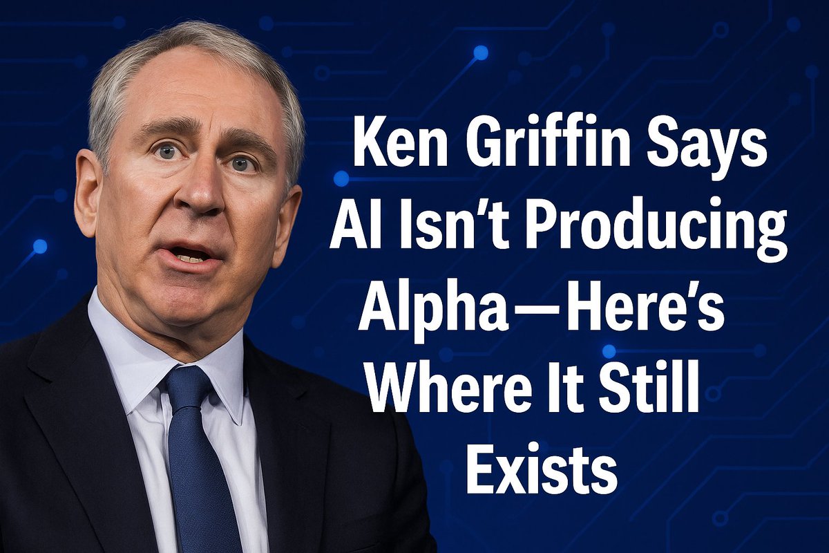 🔵BARCHART: "Ken Griffin: L'intelligenza artificiale non genera alpha e le sue potenzialità future"