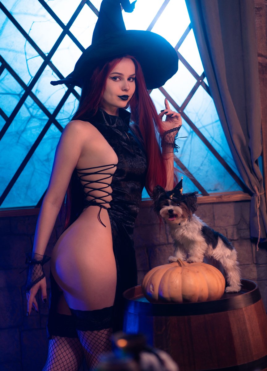 e_katn_'s tweet photo. 2 witches💞

#cosplay #dogcosplay #dog #puppy #halloweenideas #Halloween2025 https://t.co/MQvojgb25D