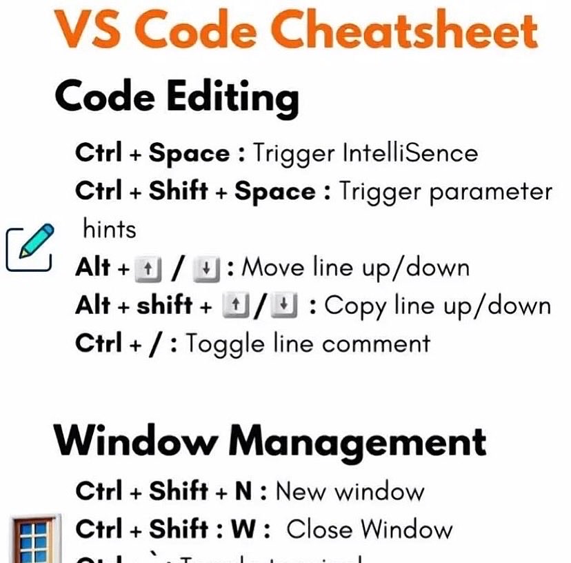 DesignAndCodes's tweet image. VS Code Shortcuts ☑︎