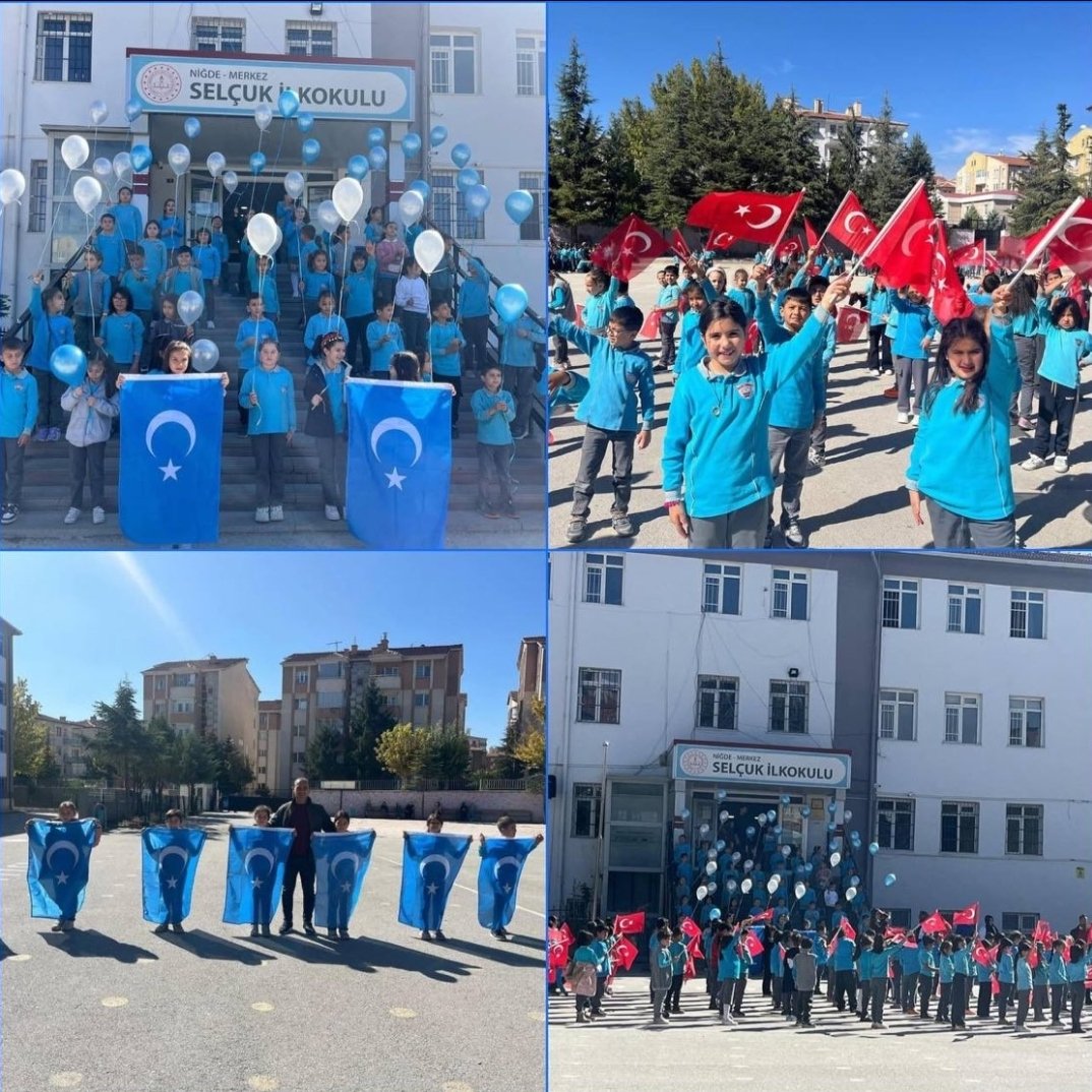Niğde Selçuk İlkokulu’ndaki öğrenciler, Doğu Türkistan’da yaşanan soykırıma tepki göstermek için etkinlik düzenlemiş.

Öğrencileri ve öğretmenleri tebrik ederiz.

#Türkiye #FreeTürkistan #DoğuTürkistandaSoykırımVar #DoğuTürkistan #Niğde