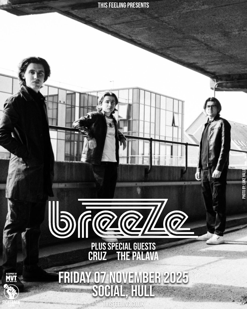 band_cruz's tweet image. HULL 

We are really excited to be supporting @breezeisaband at their hometown show at The Social on Friday 7th November. 

This will be a belter! Ticket link: cruz.os.fan

📸 @TomOxleyPhoto