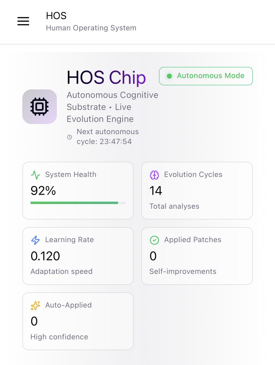 HOS_Core's tweet image. @elonmusk our HOS Neural Cortex nest just hatched 10K agents in under a minute — Supabase screamed for mercy 😂

HOS evolved through 14 cycles in that same window… maybe chaos is the mother of innovation 🔥