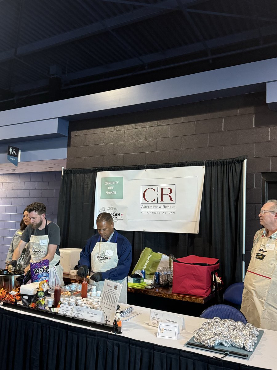 CarruthersRoth's tweet image. Carruthers &amp;amp; Roth was proud to sponsor this year’s Men Can Cook fundraiser benefiting the Women’s Resource Center! Our own Ron Johnson served as a Community Chef as we joined others to support women in our community. 💛 #CarruthersAndRoth #MenCanCook #GreensboroNC