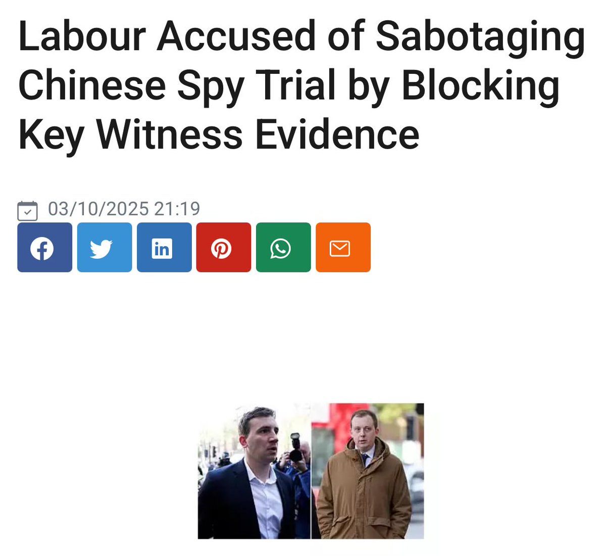 FrankBullitt39's tweet image. Some say ….
China 🇨🇳 spy embassy London 
China 🇨🇳 #SpyScandal 
Labour are up to their neck’s in it #Starmer  China spy case collapse.
Labour are a U.K. national security risk