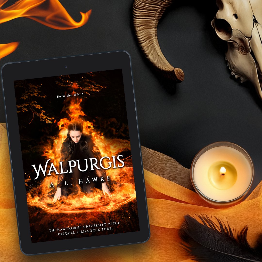 Enjoy reading spicy frightful witchy romantic fun this Halloween! Walpurgis launches TODAY. TODAY... TODAY! The third and last installment for my prequel series! buy.bookfunnel.com/63tgbpno5x (this design was created by Silver Dagger tours)