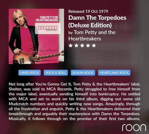 roonlabs's tweet photo. #Roon #RoonShare #OnThisDayInMusic #TomPetty https://t.co/NsdSm9BSZq