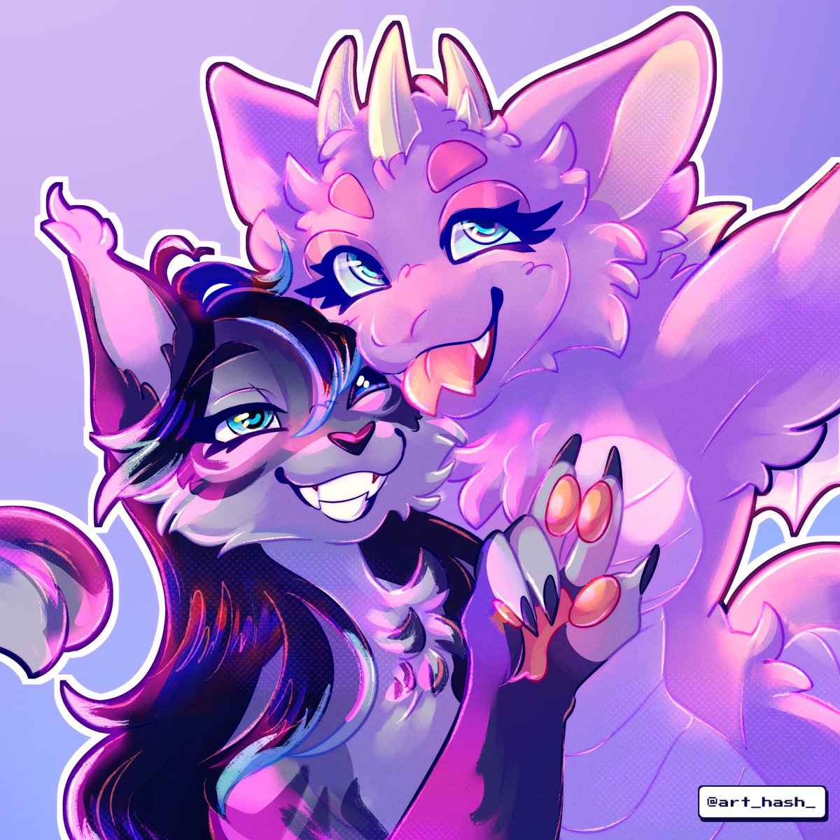 friends keep the world movin' 🥰💜

🦊 - <a href="/AerieFops/">Aerie</a> 
🖼️ - @/Art_hash_ (on discord)