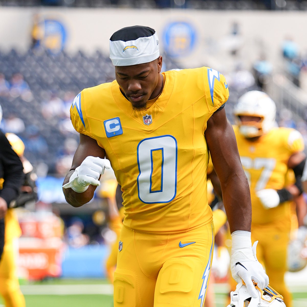 NFL's tweet image. Yeesh @chargers 🔥