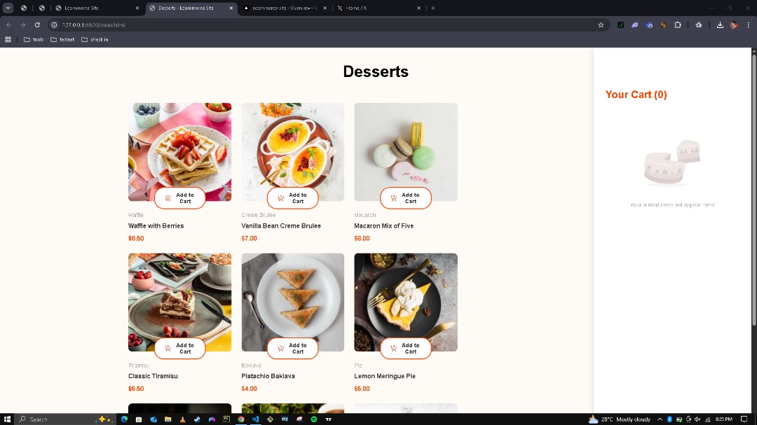 CodeEdison's tweet image. Finally done with my e-commerce project after a whole month of trying.
Got little experience on handling JavaScript And Dom manipulation.
Loving this feeling ❤️.
ecommerce-site-seven-iota.vercel.app