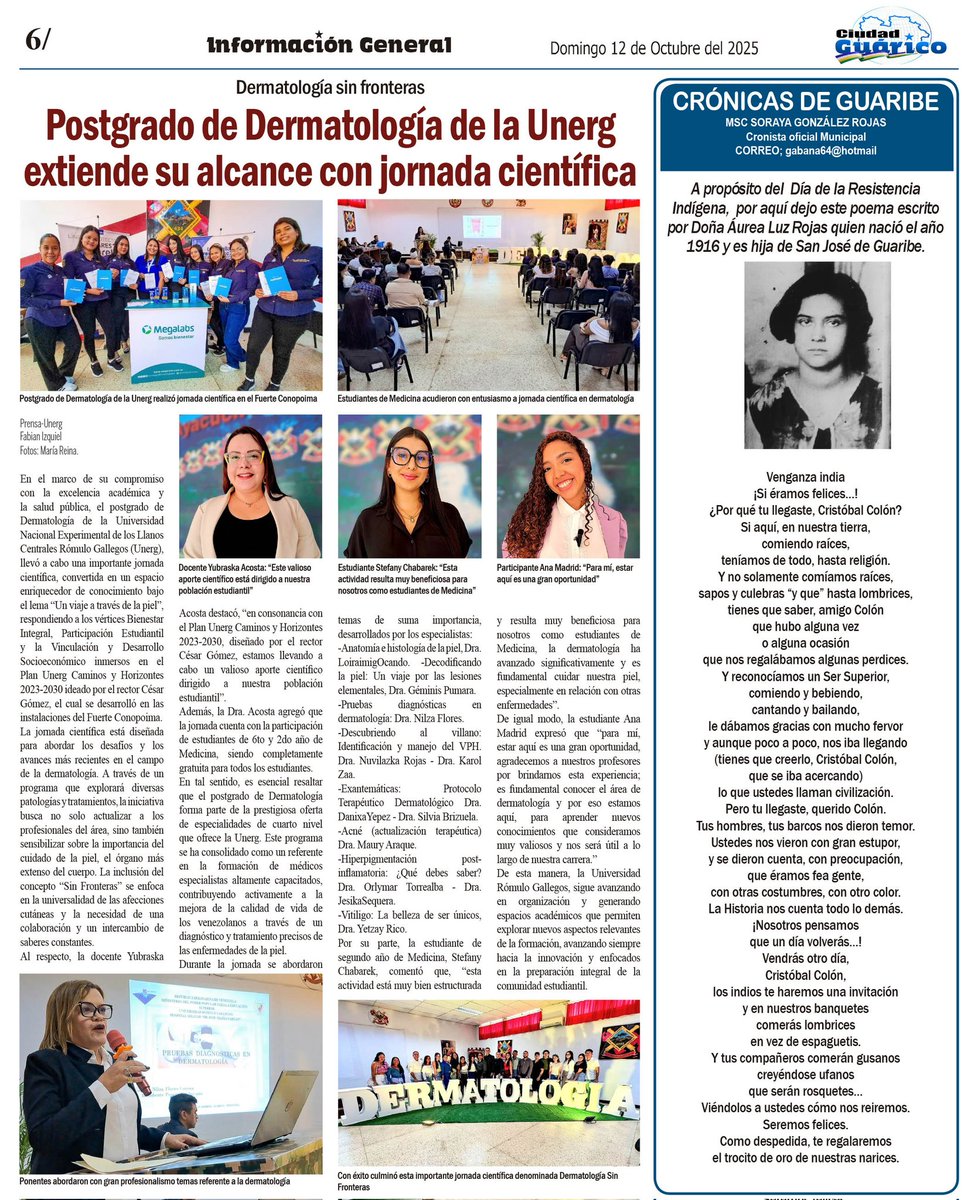 Mis publicaciones semanales en el Diario Regional Ciudad Guárico dedicadas a personajes de nuestra localidad. Gracias a este medio de comunicación por contribuir a la difusión de nuestra historia local.