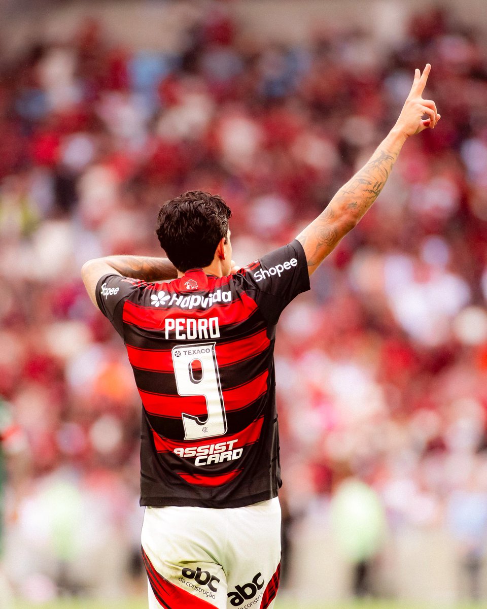 Flamengo's tweet photo. NÓS NÃO CANSAMOS DE TE AMAR! PEDRO GUILHERME! GRANDE PRIMEIRO TEMPO MEU NOVE! 9️⃣⚽️

#FLAxPAL https://t.co/wEaSpe6fvn