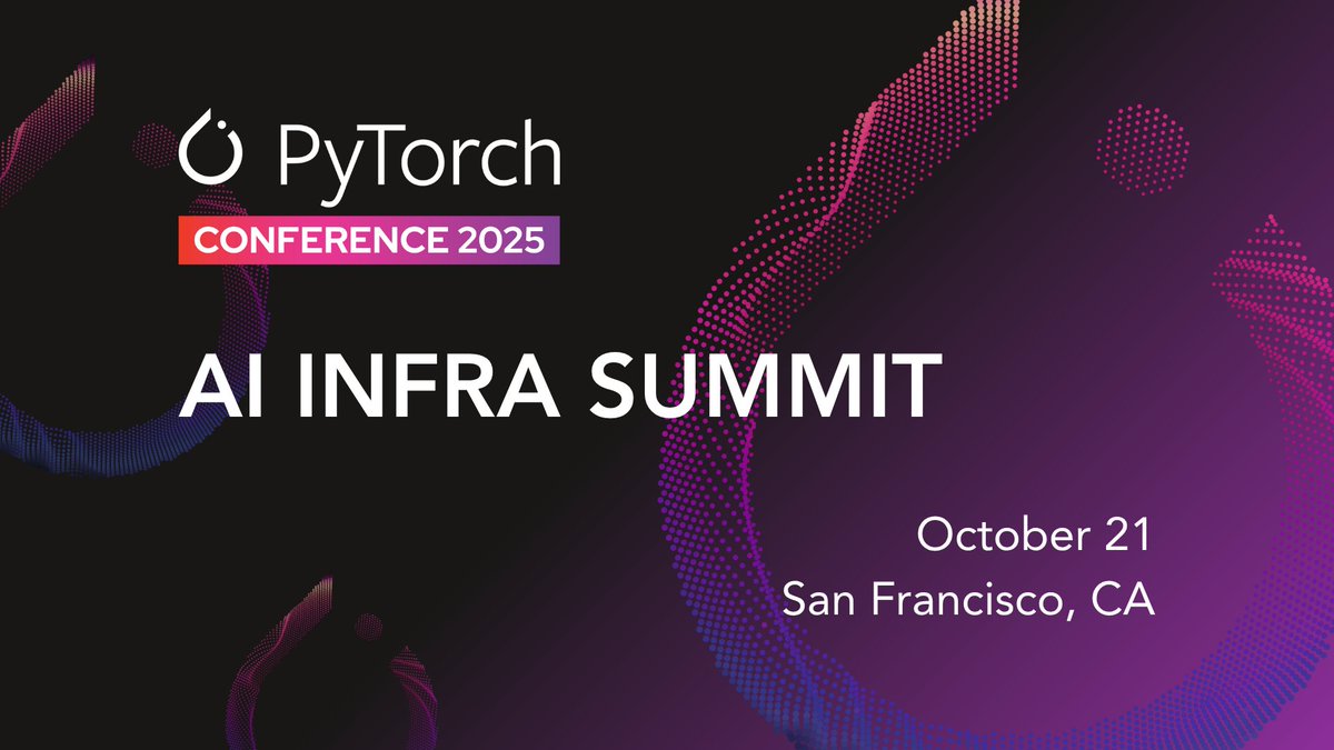 PyTorch's tweet image. ⚙️ Final sessions at #PyTorchCon 2025 AI Infra Summit bring it all together:
Panel - @marksaroufim (GPU Mode), Mostafa Hagog (Modular), @RobertTLange (SakanaAI), @simran_s_arora (Stanford), @natolambert (Allen Institute)
Talks from @danielhanchen (Unsloth), @ajitmaths (Meta),…