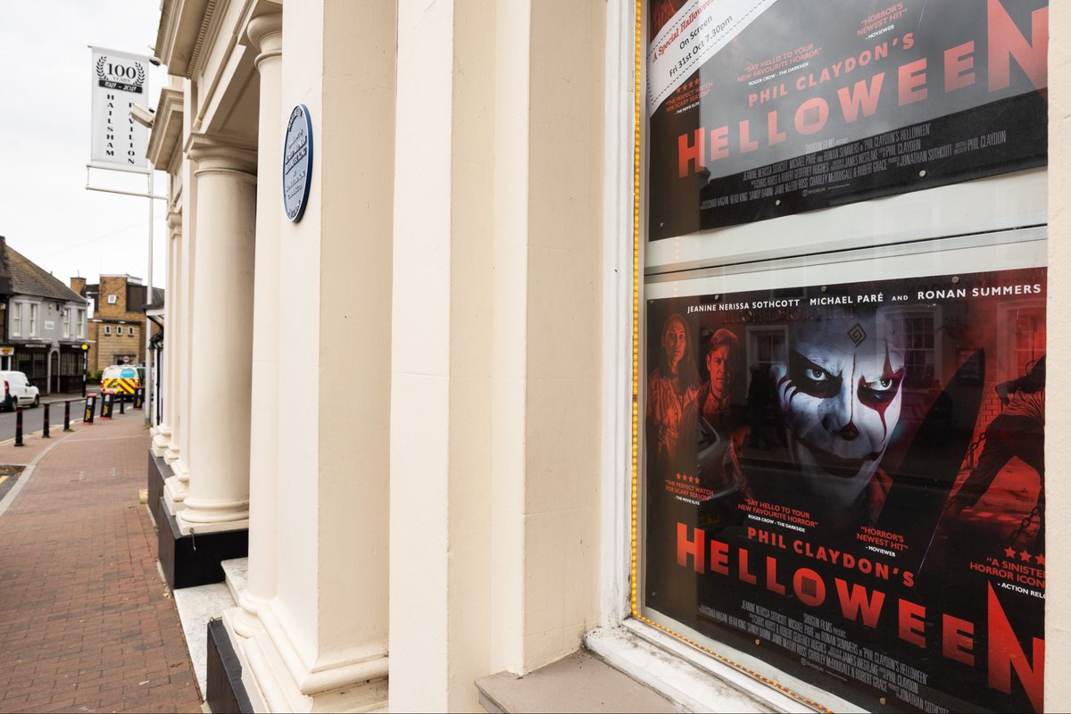 ShogunFilms's tweet photo. The HELLOWEEN quad posters looking fantastic on display @HailshamCinema ahead of its 31st October playdate 😍 https://t.co/XNTU4epqog