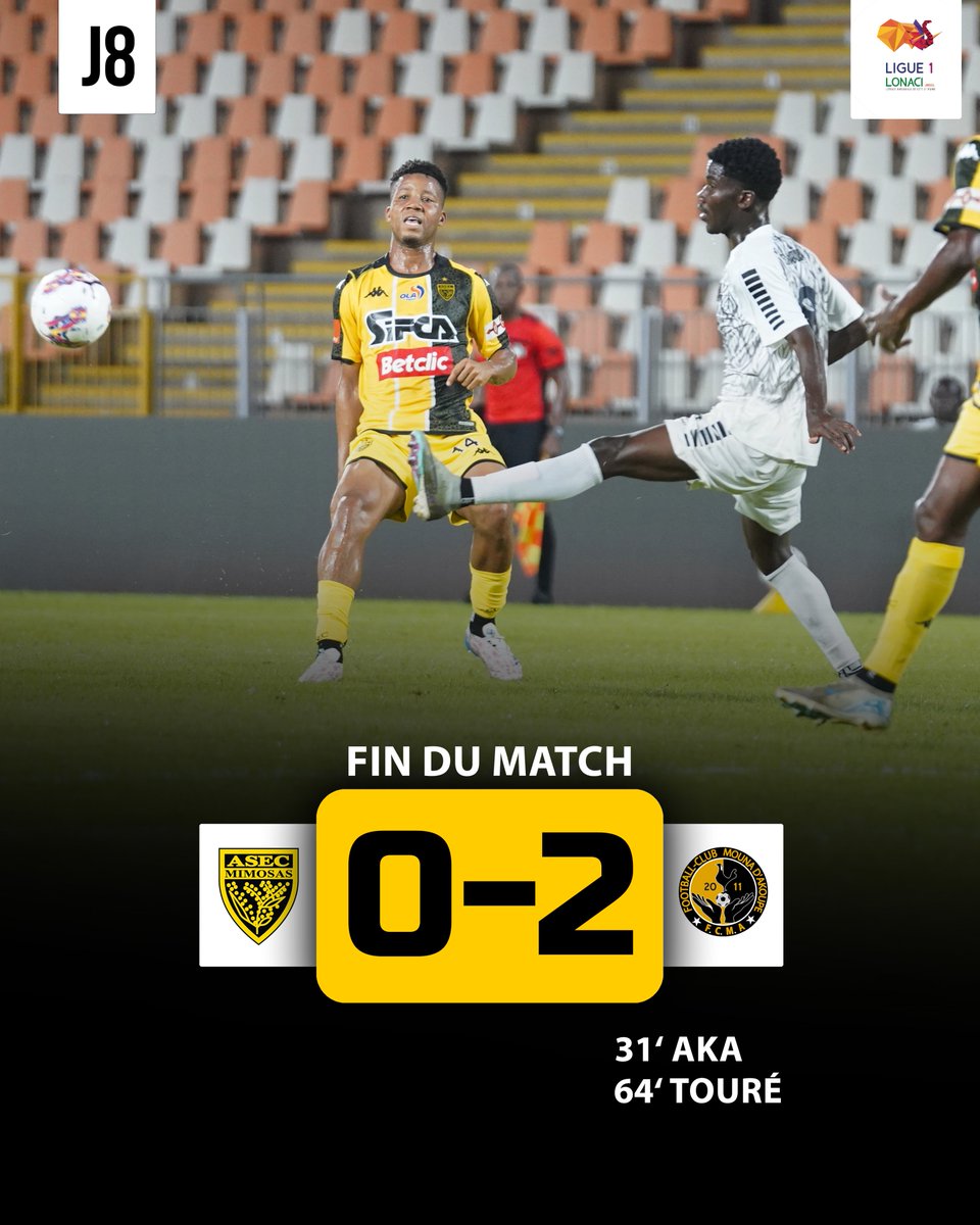ASECMimosas's tweet image. C&apos;est terminé à Yamoussoukro.
#ASEC