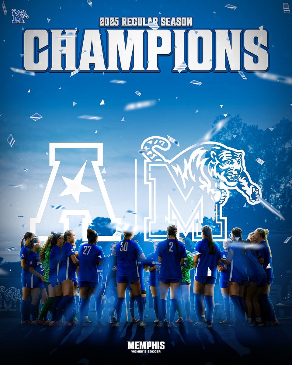 Tigers On Top 🏆🏆🏆

Clinched our 3rd straight regular season title, 16th overall, and will be the No. 1 seed in the <a href="/American_Conf/">The American</a> tournament 🐅