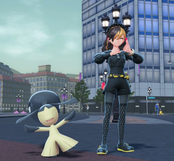 Love_Coc0's tweet photo. i haven’t made a tweet in so long but i’ve been loving legends za, made an outfit to match my mawile :D #legendsZA https://t.co/pWxq5gZBYT