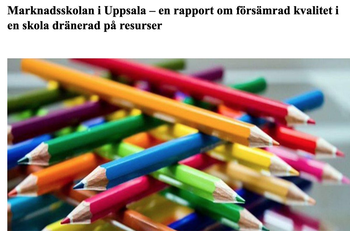 Rapporten är inte låst. Den bjuder Nätverket för en likvärdig skola på. likvardigskola.nu/category/rappo