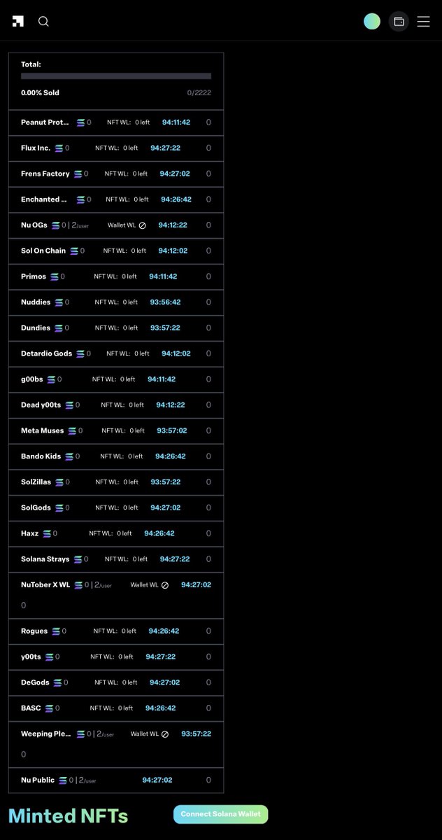 Check your wallets again! 🫵💛

The NuTober X Wallets will be updated within the next 24 hours as well, so do not worry! 

Supply: 2,222

Price: Free

Mint: 10/23/2025

Launchpad: <a href="/LaunchMyNFT/">LaunchMyNFT</a> 

PS: The phases uploaded out of order, so you’ll just have to scroll to find which