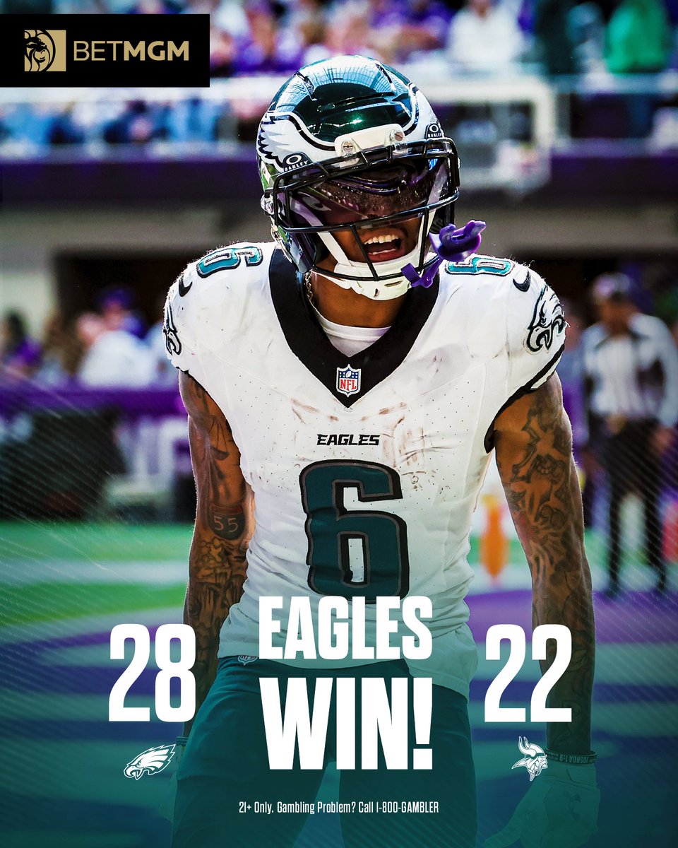 Back in the W column

<a href="/BetMGM/">BetMGM 🦁</a> | #FlyEaglesFly