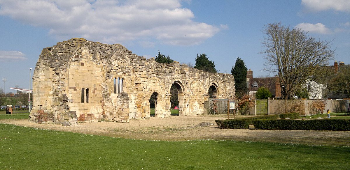 St Oswald's priory in Gloucestershire, founded by Aethelflaed, daughter of Alfred The Great, and her husband Aethelred in the late 9th century. The Lady of the Mercians, one of the most brilliant women of early English history, was buried here in 918, alongside her husband who