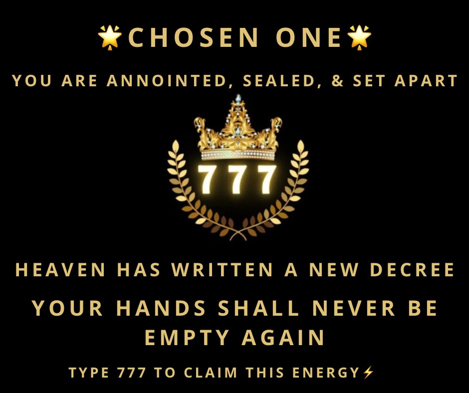 findinmyway2luv's tweet image. 🌟777🌟

This message found you for a reason 💫 Chosen One👑

Read it with Faith🌹

Heavens portals are open, rejoice, Dear Child🌻

ENDLESS streams of abundance are flowing into your life right Now✨

Every stagnant place has moved; and all dry land is turning fertile again🌱…