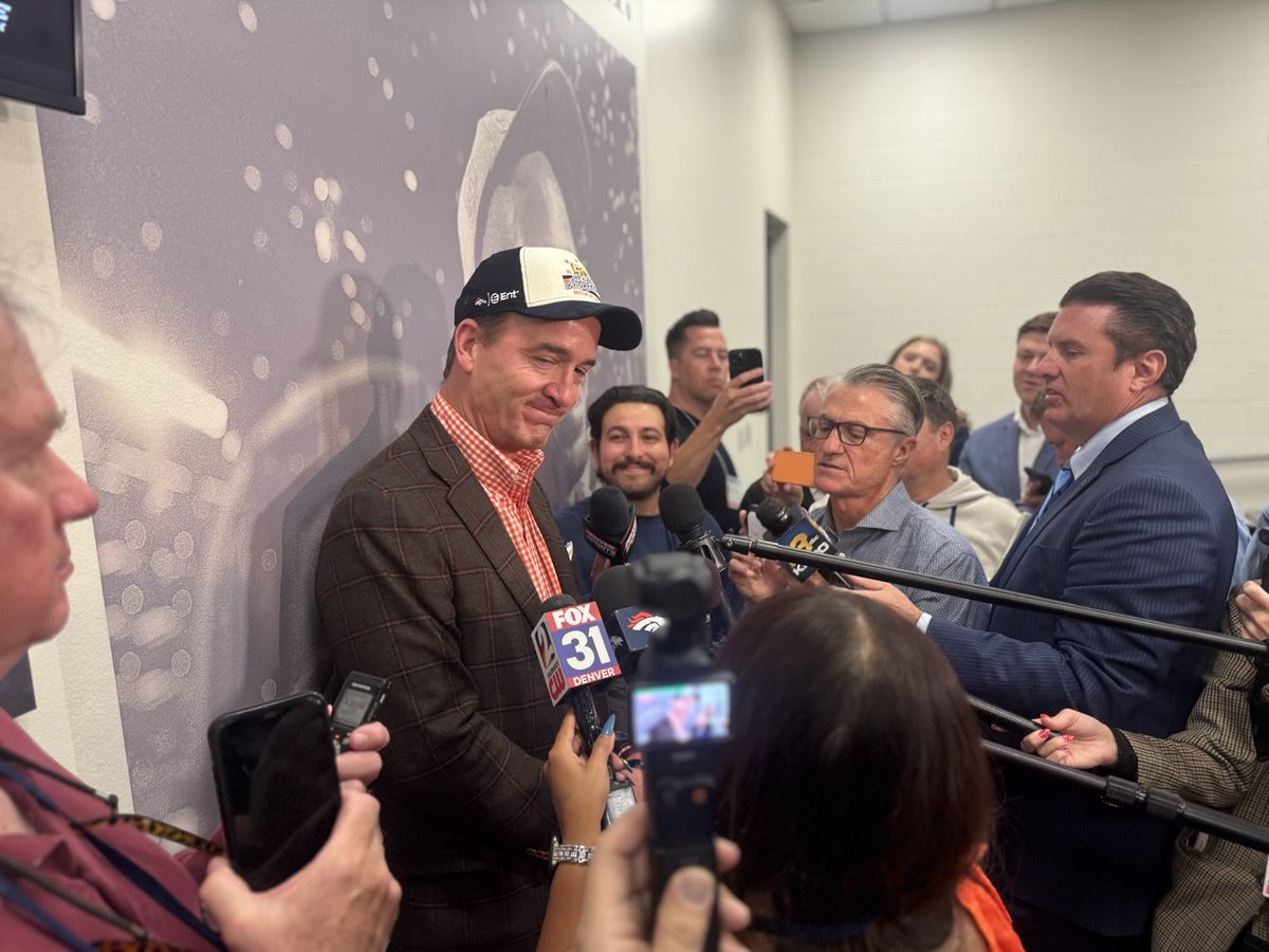 An emotional Peyton Manning described what it means to have Demaryius Thomas next to him in the #Broncos Ring of Fame, "To see his name up there next to mine, it’s going to be special."