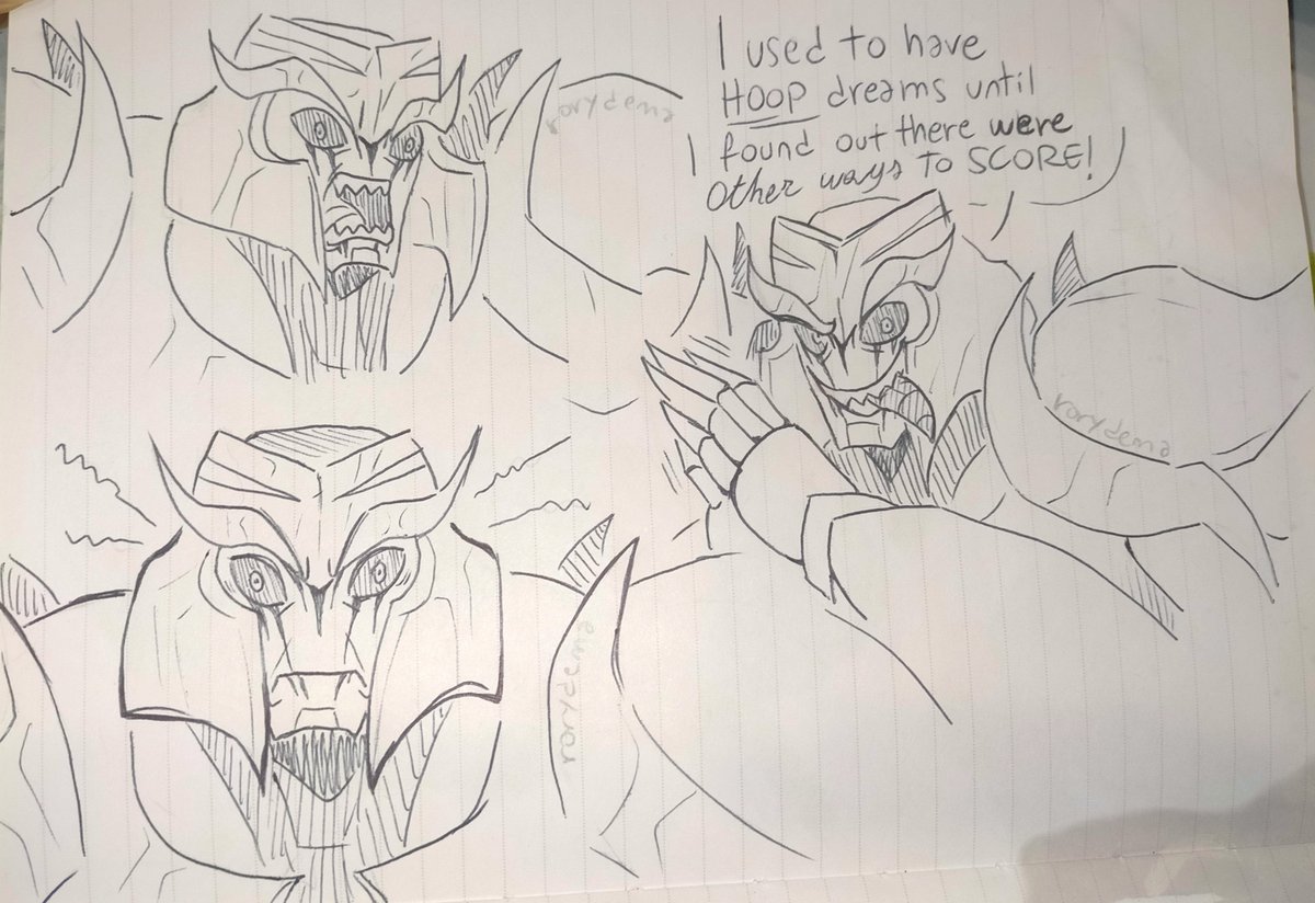RoryDema's tweet image. I love his stupid(affectionate) face #Megatron #transformersprime