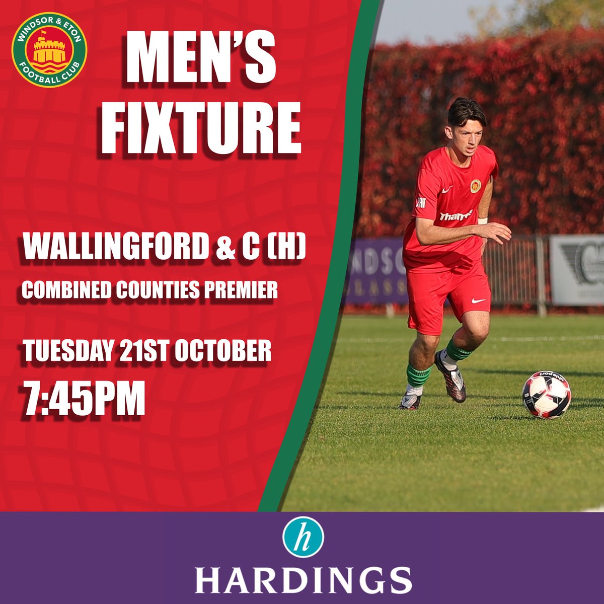 Our men’s team are back in league action at Stag Meadow on Tuesday night when they take on <a href="/wandcfc/">Wallingford and Crowmarsh FC</a> 

7.45pm kick off - see you there 👍🤗