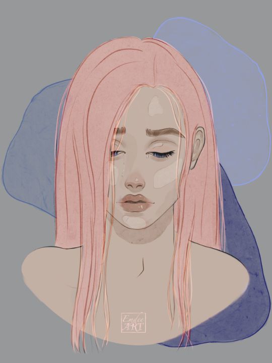 Art of the Day! "Pink Sad". Buy at: ArtPal.com/emdeeart?i=324…