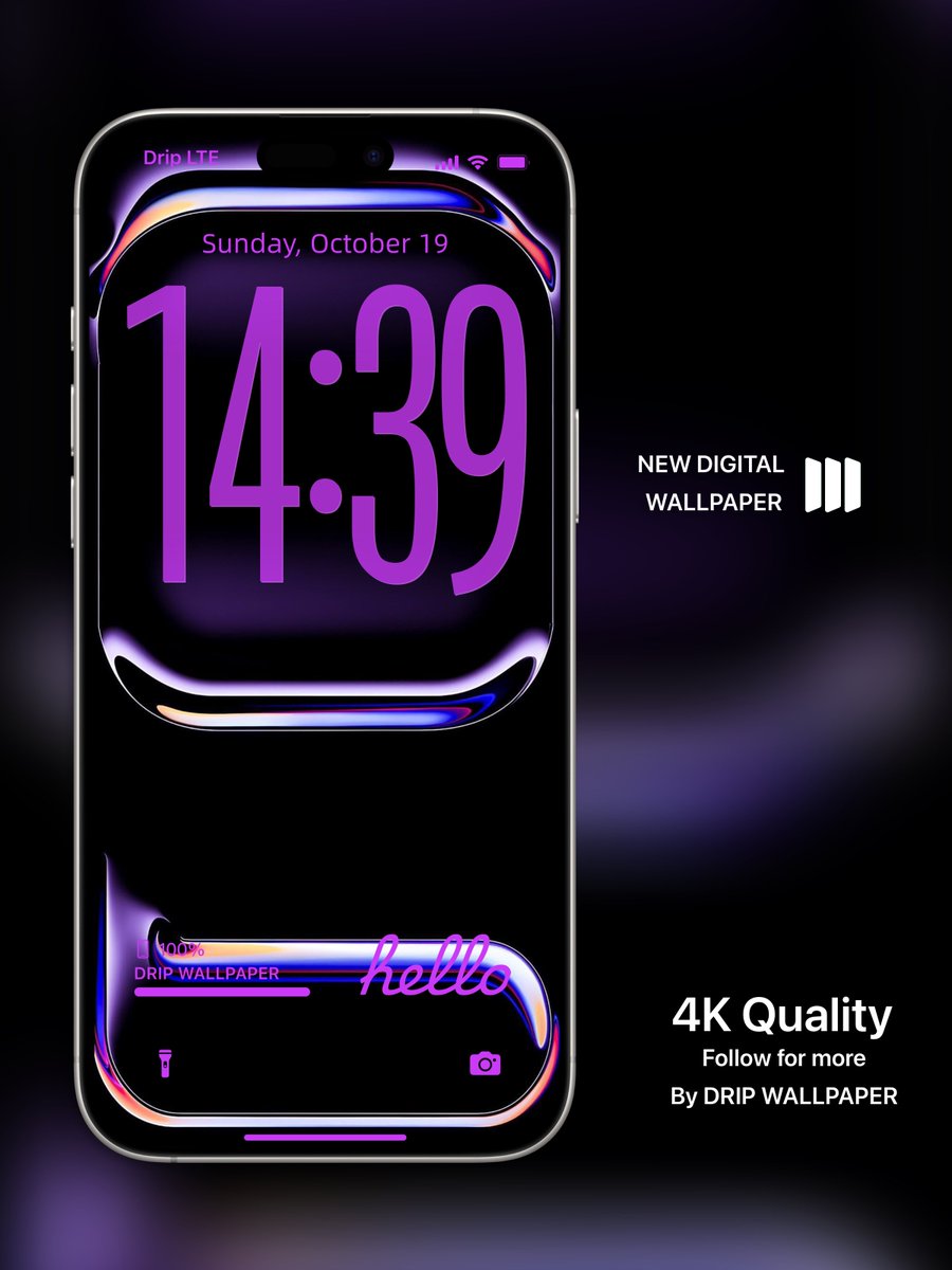 DripWallpaper's tweet image. Chromatic glow on black.