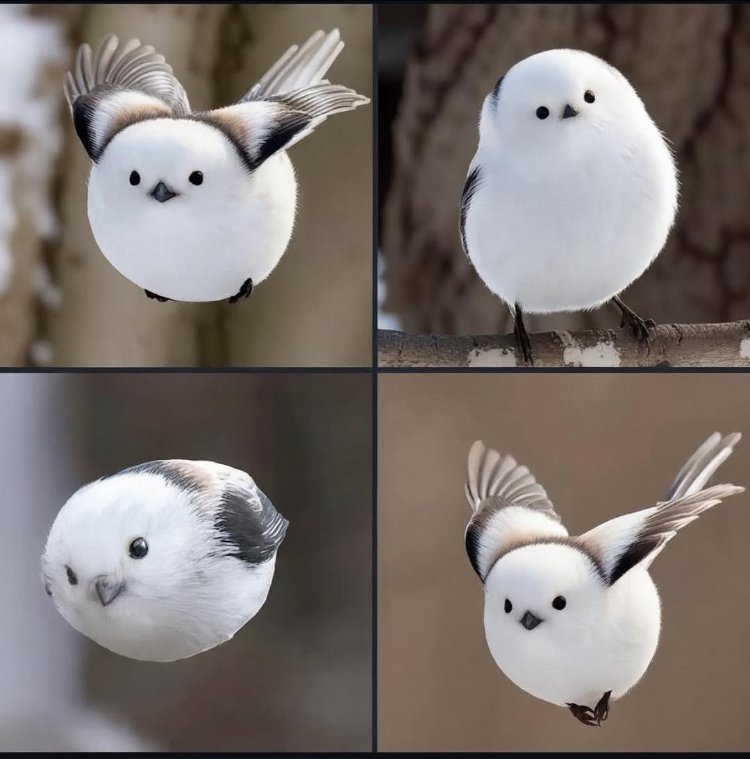 nick_kapur's tweet image. Meet the "Japanese snow fairy" (shima enaga), a subspecies of long-tailed tit native to Hokkaido.

It's no wonder Japanese anime characters look like they do, when actual Japanese wildlife looks like this: