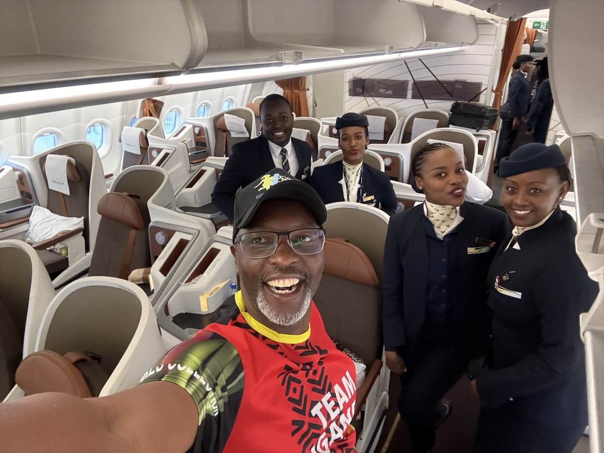 Uganda airlines 

Part of the amazing <a href="/UG_Airlines/">Uganda Airlines</a> crew that looked after us today as we flew from Entebbe to London Gatwick 

Sophia mashindano, Natasha, Jonathan, Tracy Eugene, Peninah, Patricia, carol, Maureen and Eunice. 

I have met these guys on other <a href="/UG_Airlines/">Uganda Airlines</a> flights,