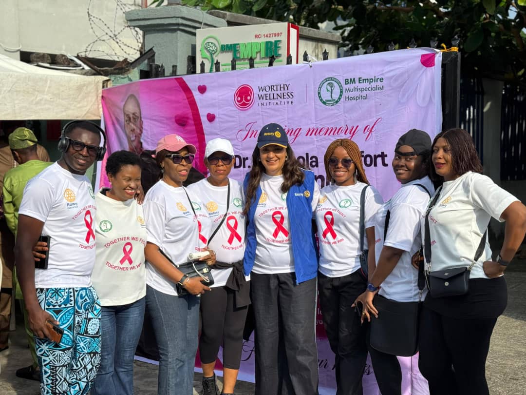 The Rotary Club of Ikoyi, BA Empine Multi-specialist Hospital &amp; Worthy Wellness Initiative, joined hands to raise awareness &amp; campaign on breast &amp; cervical cancer, offering screenings &amp; creating awareness!🌸
#RotaryClubOfIkoyi 
#Breast&amp;Cervical CancerAwareness 
#ServiceAboveSelf