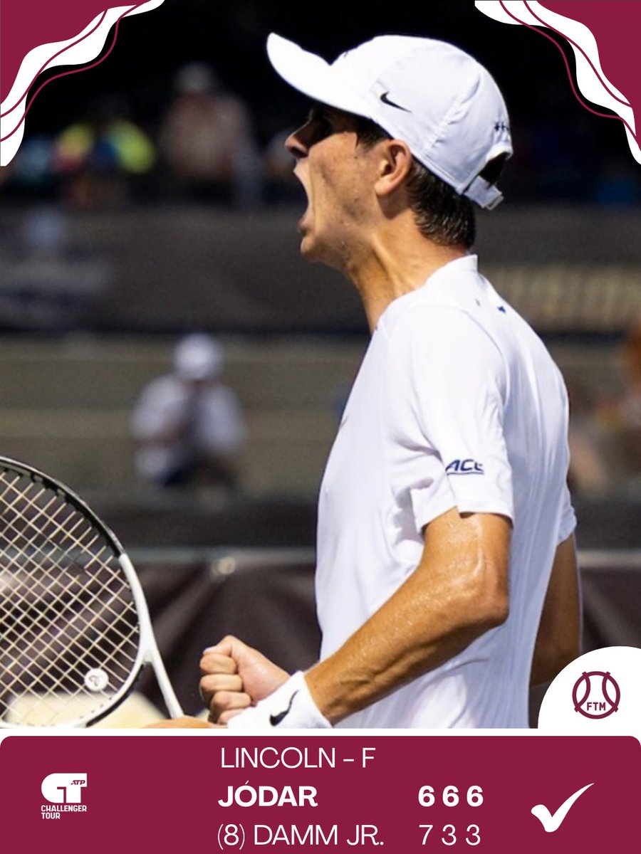 🏆  Rafa Jódar es campeón en Lincoln. 
💪🏻  El joven madrileño gana el segundo título Challenger de su carrera en el torneo estadounidense. 
👏🏻  Con este triunfo se acerca al top200 del ranking ATP y se asegura su presencia en la fase previa del próximo Open de Australia.