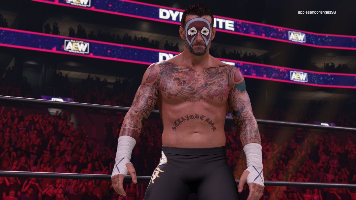 ApplesAndOranges #WWE2k25 (@applesa18888542) on Twitter photo Uploaded: CM Punk '21/'22 Uploaded To CC! Includes:
-2 Attires (All Out '22 Commissioned By <a href="/cleaner712/">Ethan</a>) Created By <a href="/TheJumpMan98/">Jumpman Jado ๎จ๐</a>
-Dynamyte '21 Holiday Bash Attire Credits To <a href="/TheJumpMan98/">Jumpman Jado ๎จ๐</a> And <a href="/JustinHassan19/">BRONXBX</a> For Scorpion Tattoo
-Accurate Tats
-"Cm Punk" Commentary And Crowd Uploaded: CM Punk '21/'22 Uploaded To CC! Includes:
-2 Attires (All Out '22 Commissioned By <a href="/cleaner712/">Ethan</a>) Created By <a href="/TheJumpMan98/">Jumpman Jado ๎จ๐</a>
-Dynamyte '21 Holiday Bash Attire Credits To <a href="/TheJumpMan98/">Jumpman Jado ๎จ๐</a> And <a href="/JustinHassan19/">BRONXBX</a> For Scorpion Tattoo
-Accurate Tats
-"Cm Punk" Commentary And Crowd