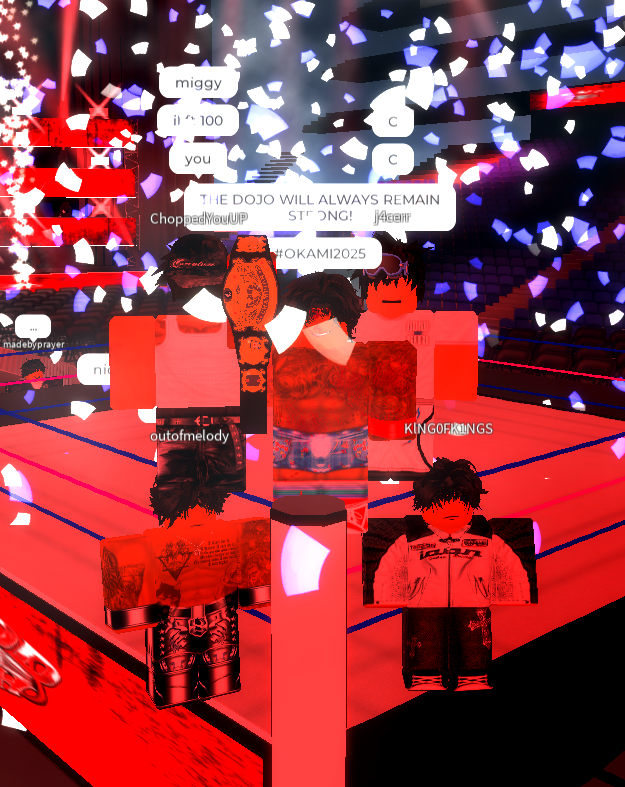 cinsoul_'s tweet image. THE DOJO REMAINS STRONG. ⚔⚔️
All love Hazard - 7/1 
@WSWOnRoblox @ElaynaBlack #Okami2025