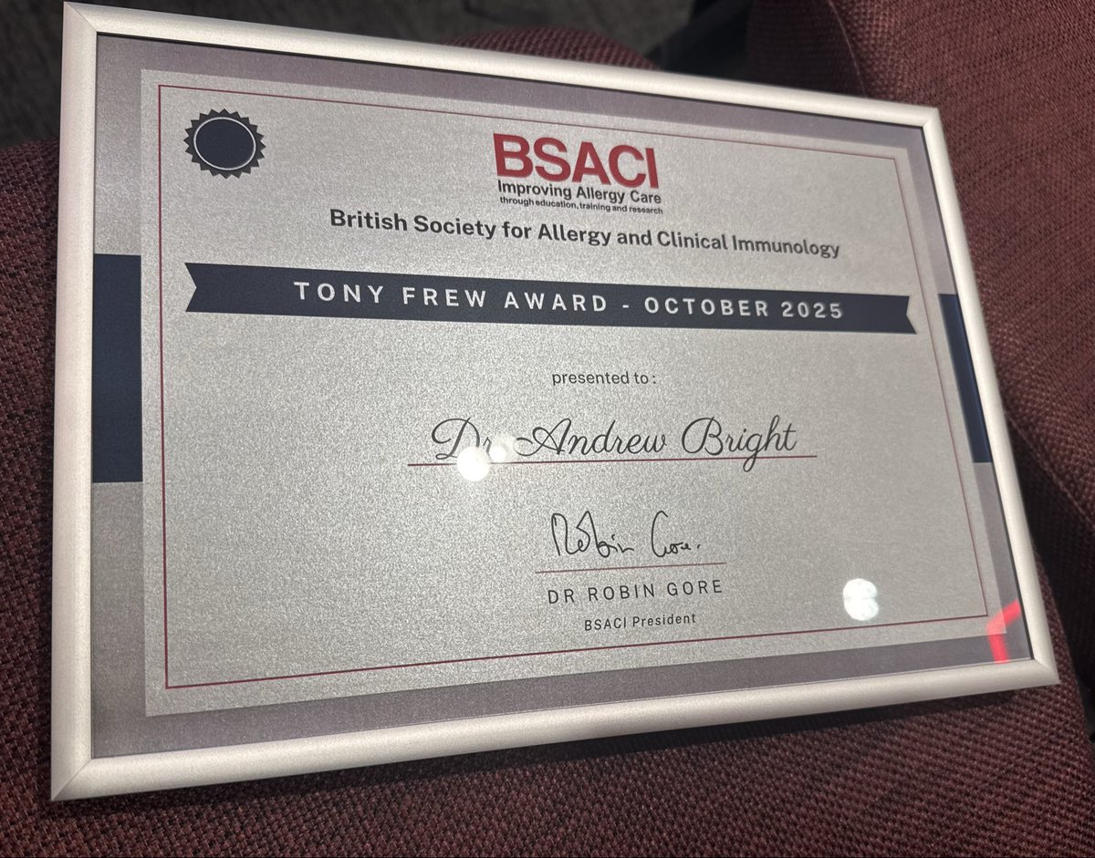 BeatAnaphylaxis's tweet photo. Incredibly honoured to deliver the Professor Tony Frew ‘Excellence in Education’ Award Lecture @BSACI Allergy Conference last Friday.
So thankful to all who helped me make @BeatAnaphylaxis a success. @JulieJulieann76 @gillianvance4 @EveryChildNENC @Gateshead_NHS @AnaphylaxisUK https://t.co/IqGV9AerWW