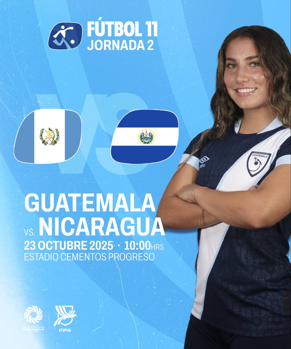 fedefut_oficial's tweet photo. ¡🇬🇹𝗩𝗔𝗠𝗢𝗦 𝗚𝗨𝗔𝗧𝗘𝗠𝗔𝗟𝗔! La Selección de Fútbol 11 Femenino inicia su participación este martes en los XII Juegos Centroamericanos, que se jugarán en nuestro país.

🗓️Te compartimos el calendario de su participación ¡Apoya a tu Sele! 

#VamosGuate 🇬🇹💙⚽️ #SeleMayorFem https://t.co/ojHLiiyJYa