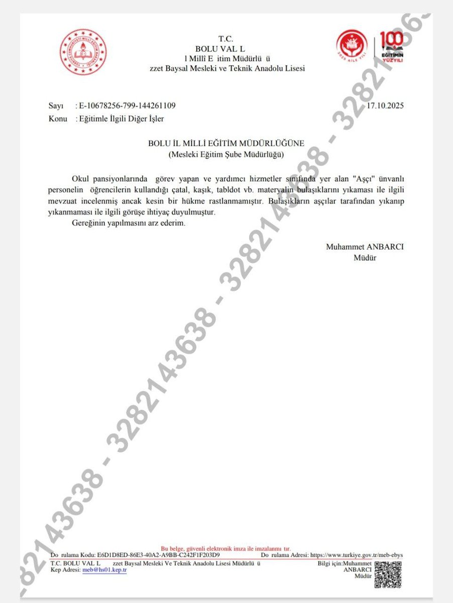 Okul aşçıları görev tanımları dışında çalıştırılamaz!Yemek yapmak aşçının işidir, bulaşık yıkamak yardımcı hizmet personelinin görevidir.
Mevzuat açık, yorumla değiştirilemez!
Mesleğimizin onuruna sahip çıkıyoruz. 👩‍🍳👨‍🍳

#AşçıGörevTanımı #EğitimdeAdalet #AşçılarYalnızDeğil