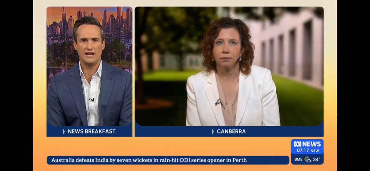 Was that a serious question James Glenday? ‘Are you worried Barnaby Joyce could breathe new life into a RW populist party (One Nation)?’ Really? 😂 I think Labor will be privately celebrating the train-wreck that is the LNP. #auspol <a href="/BreakfastNews/">News Breakfast</a>