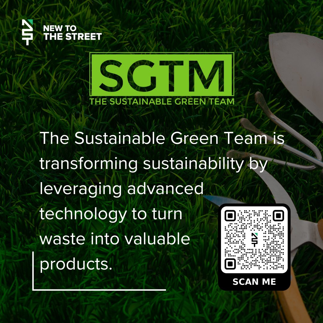 NewToTheStreet's tweet image. The Sustainable Green Team Turns Waste Into Value! 💡
@TheSGTM is redefining sustainability with cutting-edge technology that transforms waste into valuable, eco-friendly products, driving a cleaner and greener future. @vincemedia1 
Watch the @NewToTheStreet interview with…