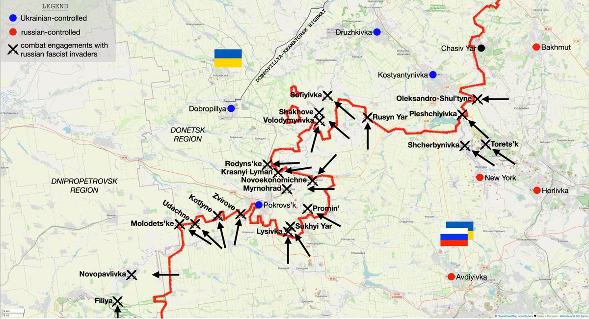In the Kostyantynivka direction, Ukrainian defenders repelled all 17 russian assaults in the areas of Oleksandro-Shul'tyne, Pleshchiyivka, Torets'k, Shcherbynivka, Rusyn Yar and Sofiyivka, Donetsk region.

–General Staff of the Armed Forces of Ukraine, 22:00, 19 October 2025

1/3