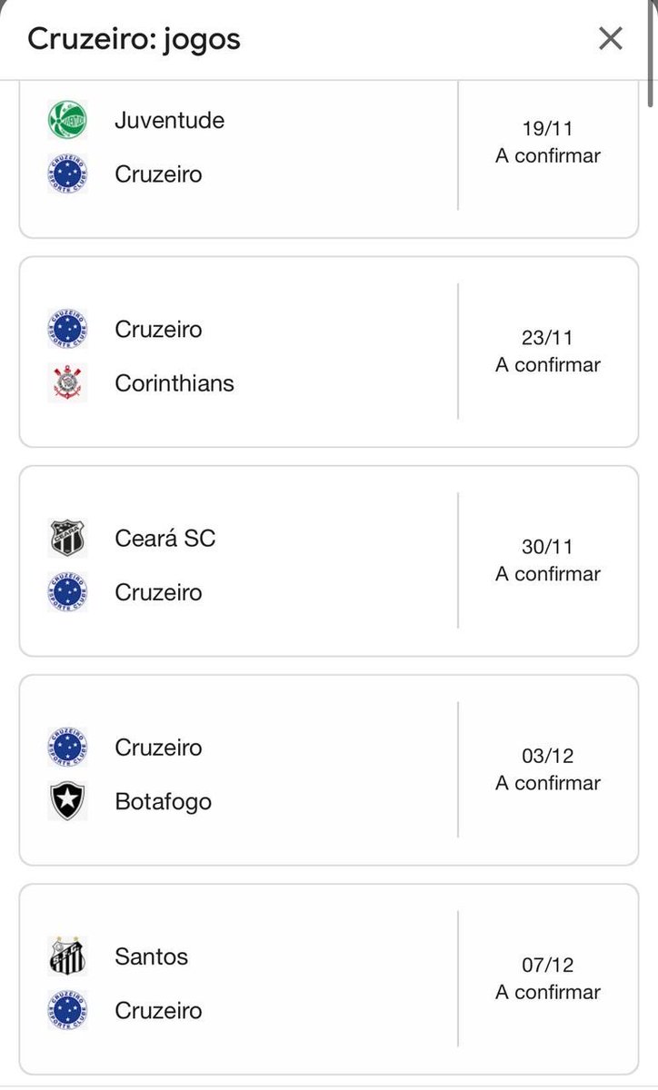 othiagosouzaa's tweet photo. Seria loucura dizer que com exceção do Palmeiras o Cruzeiro pode ganhar todos os jogos até a final do Brasileirão? 👀 https://t.co/hUmQhrVOMw
