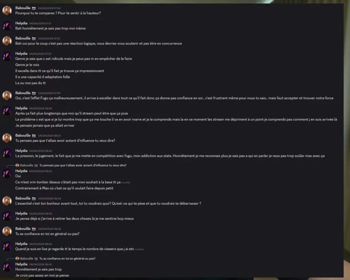 "Fugu étais jaloux de moi" meanwhile helydia