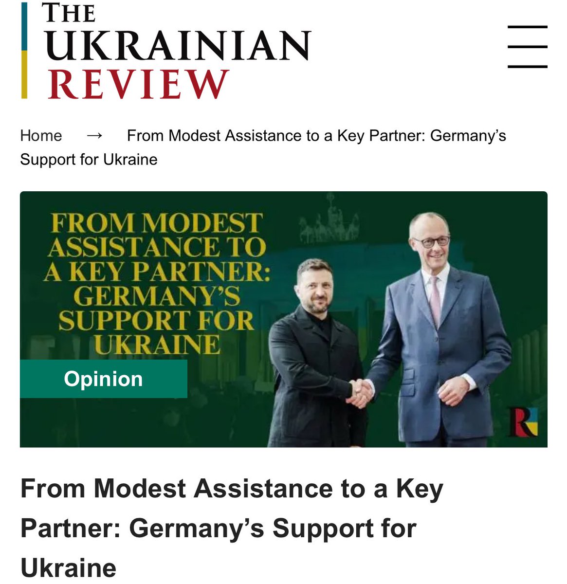 🇩🇪🇺🇦 The story of Germany’s aid to Ukraine is not merely a record of military deliveries, it is a story of transformation: from early symbolic gestures to a systemic partnership.

Read more 👀⬇️
theukrainianreview.info/from-modest-as…