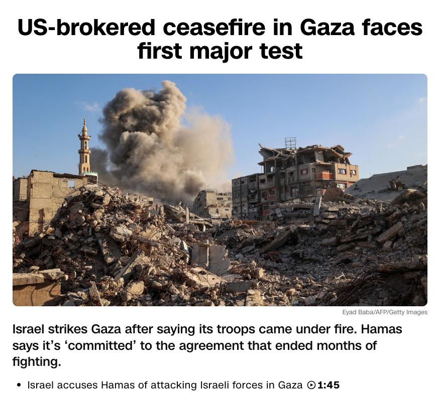 Los que celebraron un acuerdo que no fue un acuerdo, sino un cese al fuego, a esto nos referíamos cuando minimizamos sus contenturas.

Ni en Israel ni en Hamas se puede confiar -- esa ha sido su historia a través de los años.