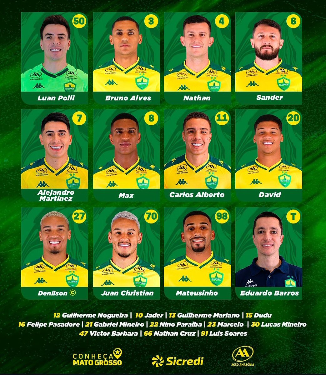 centraIdocuiaba's tweet photo. Saiu a escalação https://t.co/uFIvBHnSu5